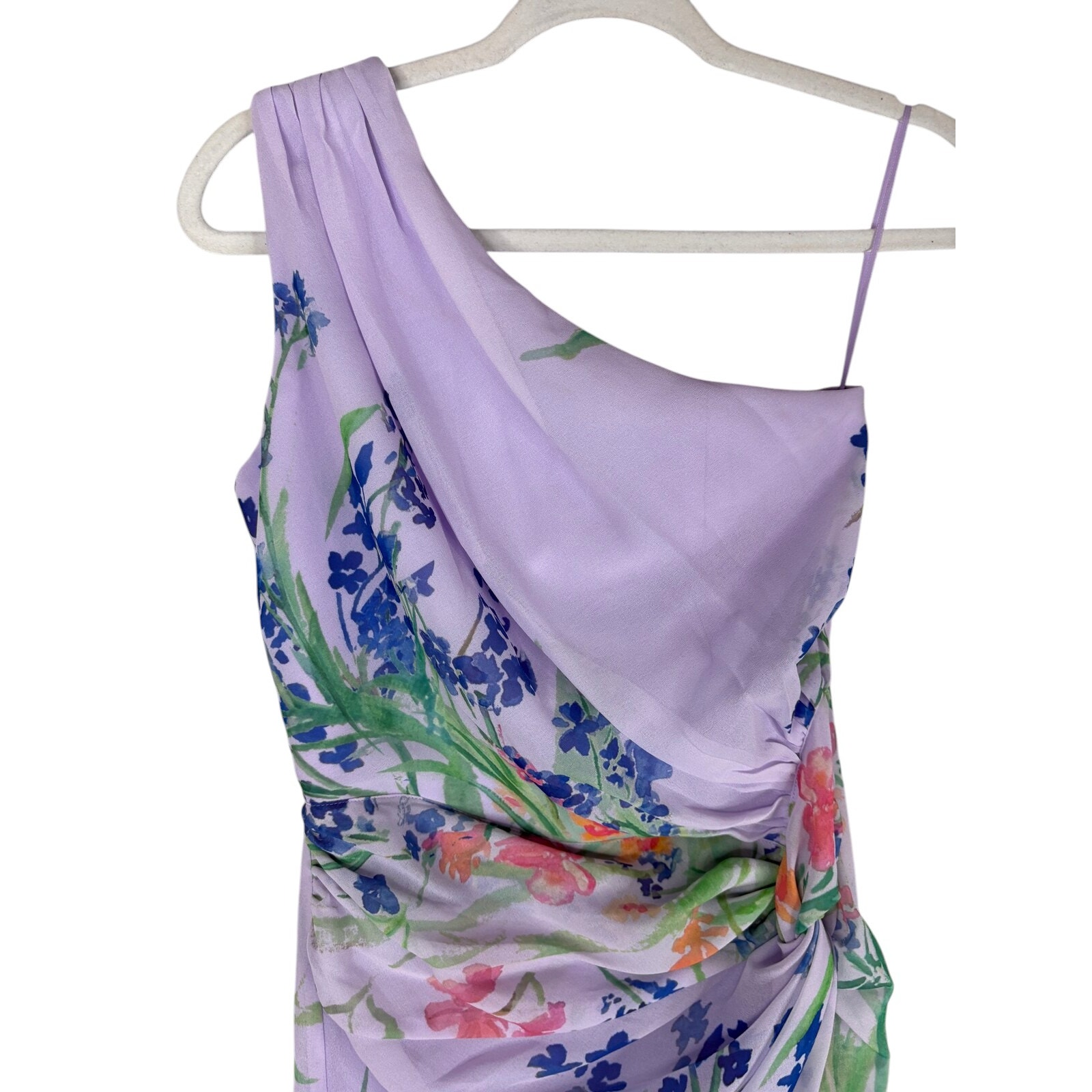 Sau Lee Gwendolyn Gown One Shoulder Floral Party Formal Wedding Guest Prom 4 — image 4 of 8